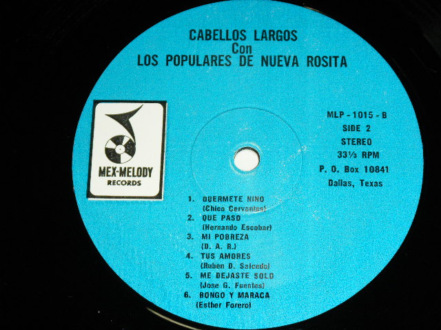 画像: LOS POPULARES de NUEVA ROSITA - CABELLOS LARGOS  / MEXICO ORIGINAL Used LP 