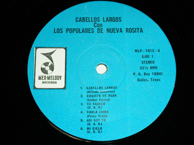 画像: LOS POPULARES de NUEVA ROSITA - CABELLOS LARGOS  / MEXICO ORIGINAL Used LP 