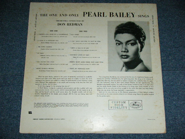 画像: PEARL BAILEY - THE ONE AND ONLY PEARL BAILEY SINGS ( Ex,Ex- / Ex B-2&3 :POOR ) )  / 1956 US AMERICA ORIGINAL MONO Used LP