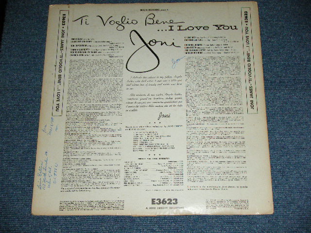 画像: JONI JAMES - JE T'AIME (I LOVE YOU) ( Ex++.Ex/Ex++ ) / 1958 US ORIGINAL YELLOW LABEL MONO LP