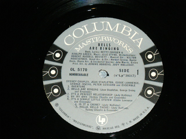 画像: JUDY HOLLIDAY - BELLS ARE RINGING  / 1960 US AMERICA ORIGINAL "6 EYES LABEL" MONO Used LP 