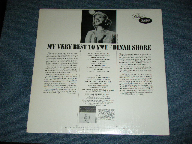 画像: DINAH SHORE with ANDRE PREVIN - MY VERY BEST TO YOU / 1965 US ORIGINAL STEREO LP 