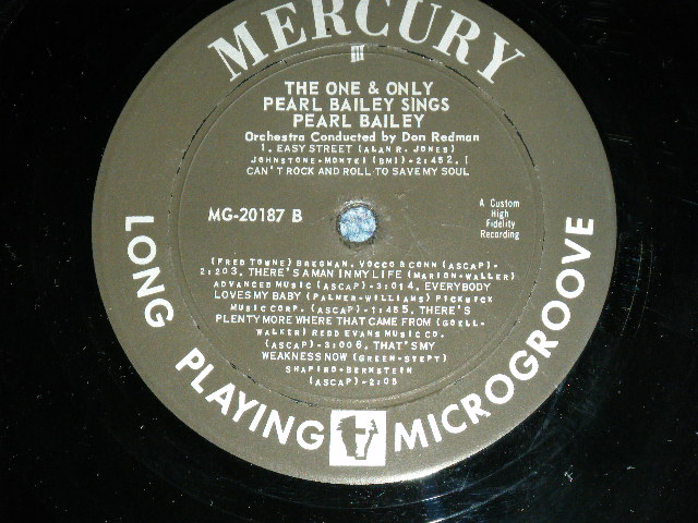 画像: PEARL BAILEY - THE ONE AND ONLY PEARL BAILEY SINGS ( Ex,Ex- / Ex B-2&3 :POOR ) )  / 1956 US AMERICA ORIGINAL MONO Used LP