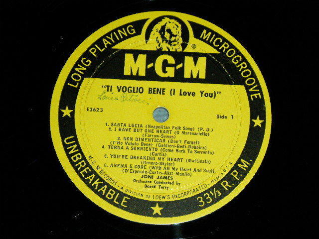 画像: JONI JAMES - JE T'AIME (I LOVE YOU) ( Ex++.Ex/Ex++ ) / 1958 US ORIGINAL YELLOW LABEL MONO LP