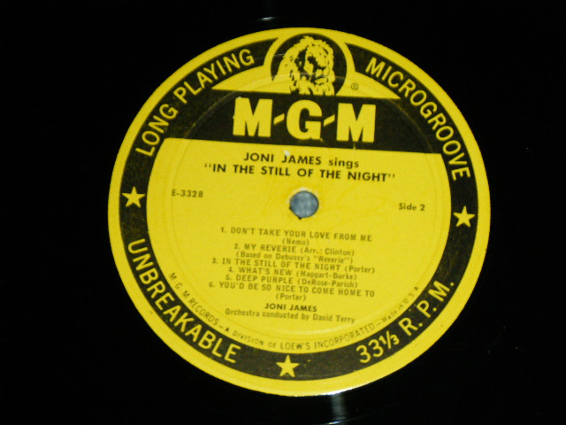 画像: JONI JAMES - SINGS IN THE STILL OF THE NIGHT (Ex/Ex+ TapeSeam) / 1956 US AMERICA ORIGINAL 1st Press "YELLOW LABEL" MONO Used LP