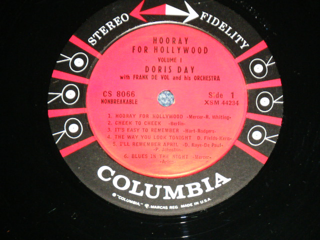 画像: DORIS DAY - HOORAY FOR HOLLYWOOD ( VG+++,Ex/Ex++ ) / 1959 US ORIGINAL 6 EYES Label STEREO  Used LP