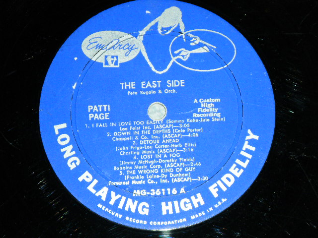 画像: PATTI  PAGE - THE EAST SIDE ( VG+++/VG+++ ) / 1957 US ORIGINAL MONO Used LP 