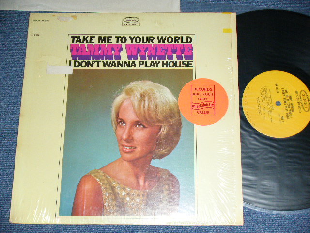 画像1: TAMMY WYNETTE - TAKE ME TO YOUR WORLD  I DON'T WANNA PLAY HOUSE  ( Ex+++/Ex+++ ) / 1968 US ORIGINAL YELLOW Label STEREO Used LP