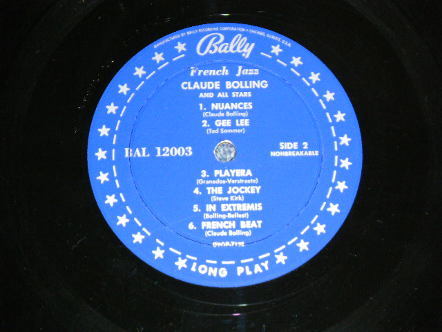 画像: CLAUDE BOLLING - FRENCH JAZZ ( DIXIE LAND STYLE FRENCH JAZZ )  / 1956 US AMERICA ORIGINAL Used LP  