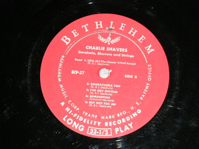 画像: CHARLIE SHAVERS - GERSHWIN, SHAVERS and STRINGS   / 1955 US AMERICA ORIGINAL "MAROON LABEL" MONO Used LP  