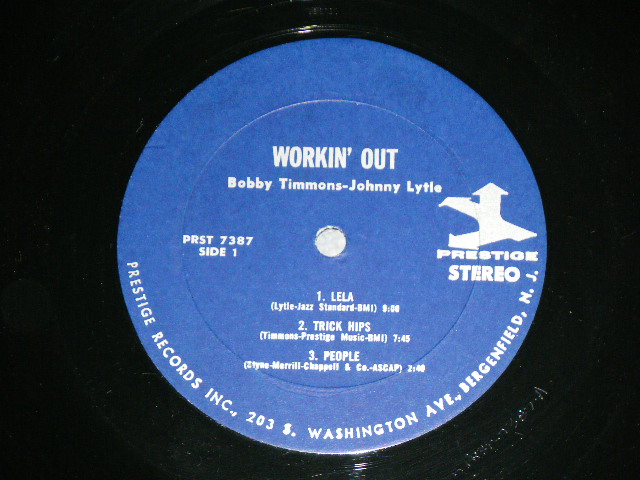 画像: BOBBY TIMMONS with JOHNNY LYTLE - WORKIN' OUT / 1966 US AMERICA ORIGINAL  STEREO Used LP  