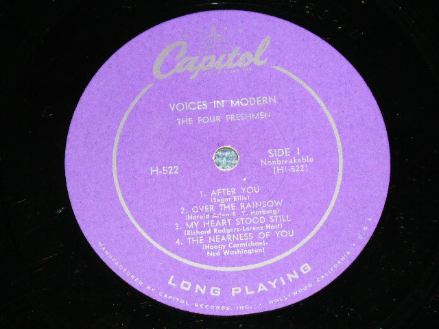 画像: FOUR FRESHMEN,The - VOICE IN MODERN / 1955 US AMERICA ORIGINAL PURPLE Label Used 10" LP