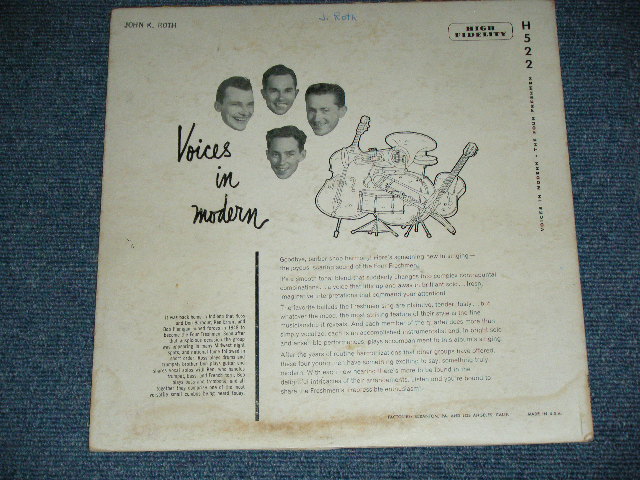 画像: FOUR FRESHMEN,The - VOICE IN MODERN / 1955 US AMERICA ORIGINAL PURPLE Label Used 10" LP