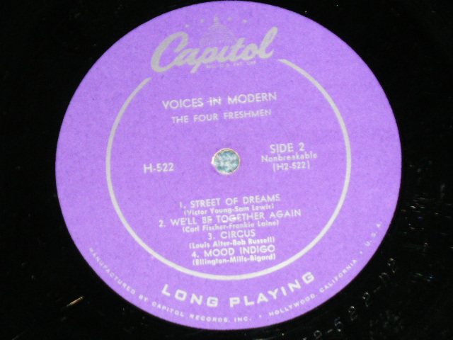 画像: FOUR FRESHMEN,The - VOICE IN MODERN / 1955 US AMERICA ORIGINAL PURPLE Label Used 10" LP