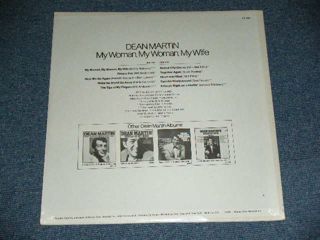 画像: DEAN MARTIN - MY WOMAN,MY WOMAN,MY WIFE  / 1970 US AMERICA ORIGINAL Brand New SEALED LP  