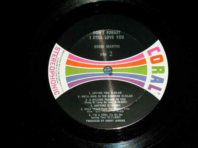 画像: BOBBI MARTIN - DON'T FORGET I STILL LOVE YOU ( Produced by HENRY JEROME ) / 1965 US AMERICA ORIGINAL STEREO Used LP