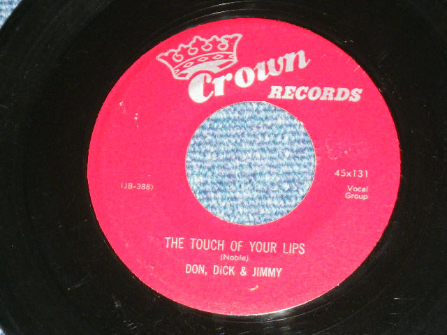 画像1: DON,DICK & JIMMY - THE TOUCH OF YOUR LIPS  / 1955 US ORIGINAL Used 7"Single