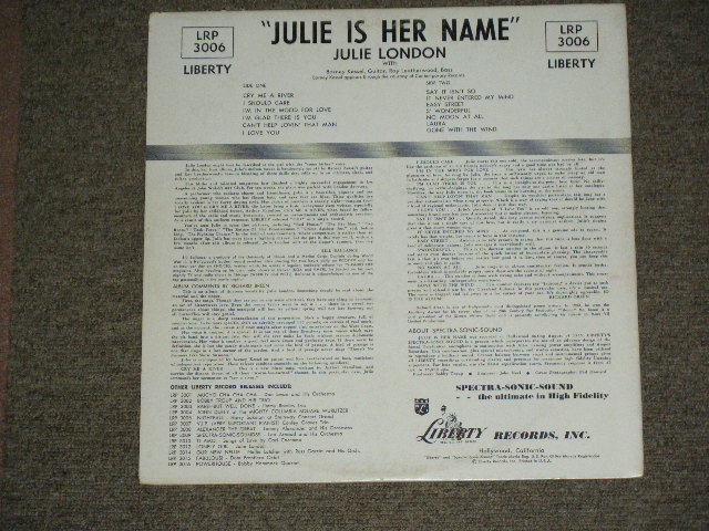 画像: JULIE LONDON - JULIE IS HER NAME ( DEBUT ALBUM : Ex++/Ex++ Looks:Ex+++ ) / 1956 MONO 1st PRESS Turquoise Color LABEL LP Glossy Jcaket 