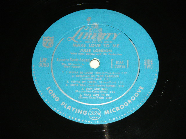 画像: JULIE LONDON - MAKE LOVE TO ME ( Ex++/Ex++) / 1957 US ORIGINAL MONO 1st PRESS Turquoise Color LABEL LP 