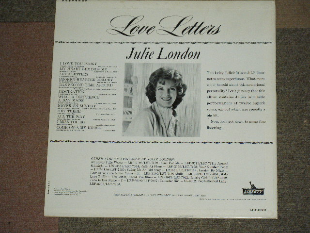 画像: JULIE LONDON - LOVE LETTERS ( Ex+,Ex++/Ex++,Looks:Ex++) /1962 US ORIGINAL MONO LP