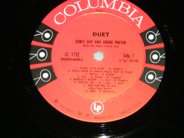 画像: DORIS DAY  & ANDRE PREVIN - DUET ( Ex+/Ex++ ) / 1957 US ORIGINAL 6 EYES Mono LP