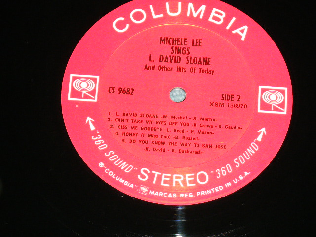 画像: MICHELE LEE - L.DAVID SLOANE And Other Hits Of Today  ( Ex++/MINT-) / 1971 US AMERICA ORIGINAL "PROMO" 1st Press "360 SOUND LABEL" Used LP