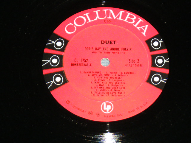 画像: DORIS DAY  & ANDRE PREVIN - DUET ( Ex+/Ex++ ) / 1957 US ORIGINAL 6 EYES Mono LP