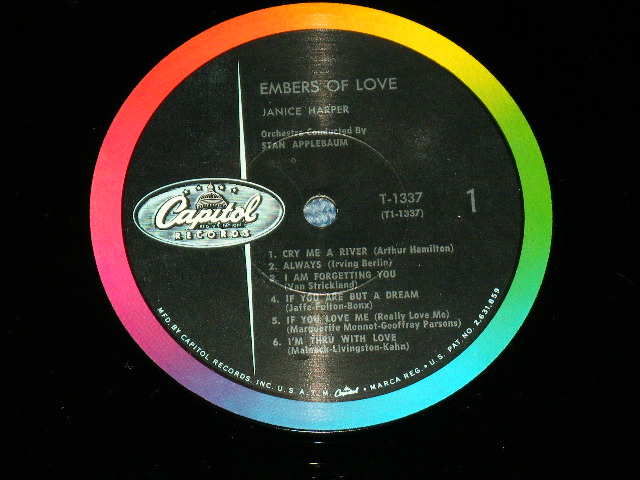 画像: JANICE HARPER - EMBERS OF LOVE  / 1960 US AMERICA ORIGINAL Mono LP  