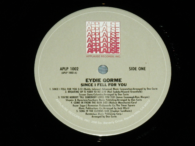 画像: EYDIE GORME - SINCE I FELL FOR YOU ( Ex+/ Ex++ ) / 1981 US AMERICA  ORIGINAL Used LP