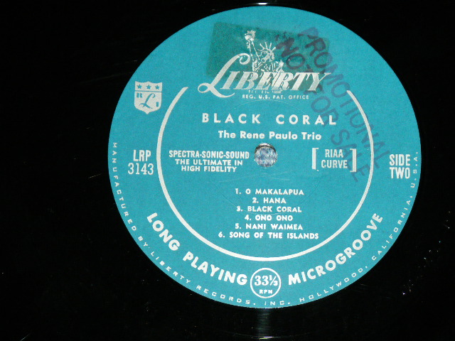 画像: RENE PAULO TRIO - BLACK CORAL / 1950's US AMERICA ORIGINAL MONO Used  LP  
