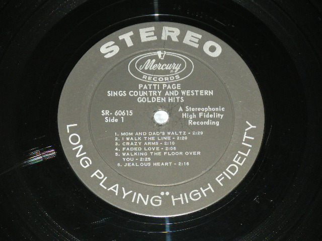 画像: PATTI PAGE - SINGS COUNTRY AND WESTERN GOLDEN HITS ( Ex++/Ex- )  /1961 US ORIGINAL STEREO Used LP