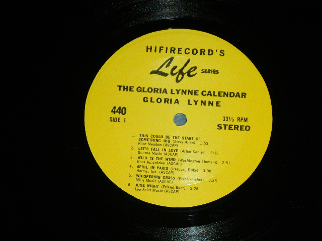 画像: GLORIA LYNNE - THE GLORIA LYNNE CALENDAR  ( Ex+/Ex+++ ) / 1966 US ORIGINAL  STEREO  Used LP
