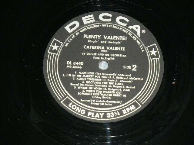 画像: CATERINA VALENTE - PLENTY VALENTE!  / 1957 US AMERICA ORIGINAL MONO Used LP