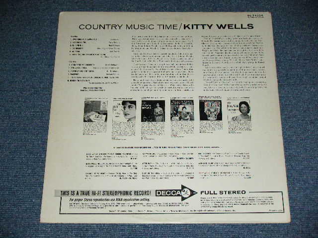 画像: KITTY WELLS - COUNTRY MUSIC TIME ( Ex+/Ex+++ ) / 1964 US AMERICA ORIGINAL STEREO  Used LP  
