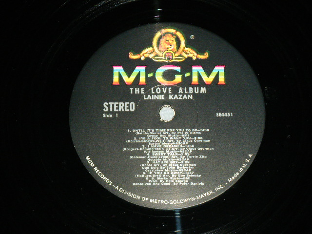画像: LAINIE KAZAN - THE LOVE ALBUM ( Ex++,Ex+/MINT- )/ 1967 US ORIGINAL STEREO Used LP 