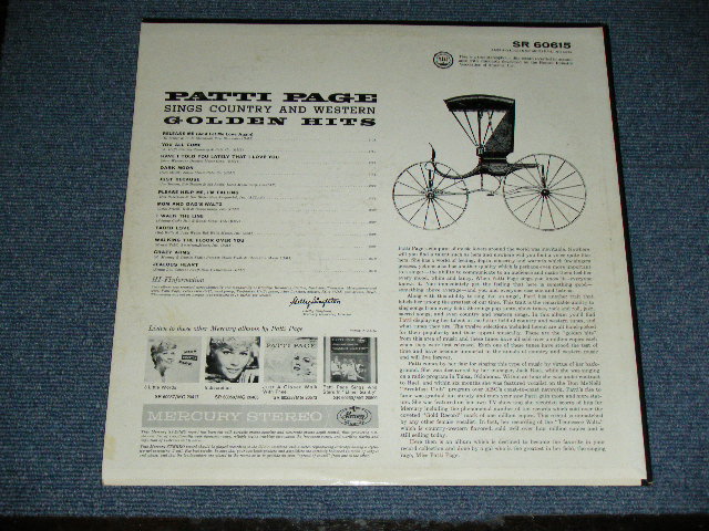 画像: PATTI PAGE - SINGS COUNTRY AND WESTERN GOLDEN HITS ( Ex++/Ex- )  /1961 US ORIGINAL STEREO Used LP