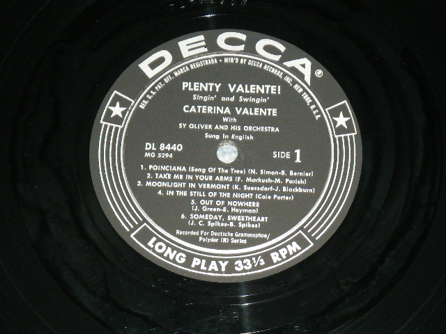 画像: CATERINA VALENTE - PLENTY VALENTE!  / 1957 US AMERICA ORIGINAL MONO Used LP