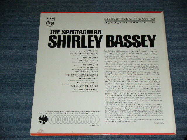 画像: SHIRLEY BASSEY - THE SPECTACULAR ( Ex,Ex+/Ex+++ )  / 1965 US AMERICA ORIGINAL MONO Used LP 