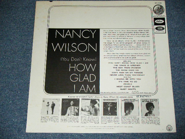 画像: NANCY WILSON  - HOW GLAD I AM  ( Ex+/MINT- ) / 1964 US ORIGINAL STEREO Used  LP