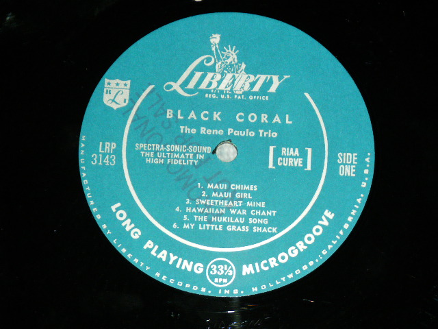 画像: RENE PAULO TRIO - BLACK CORAL / 1950's US AMERICA ORIGINAL MONO Used  LP  