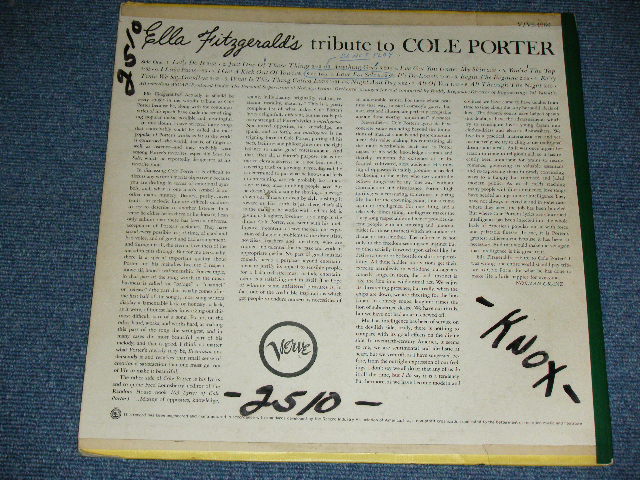 画像: ELLA FITZGERALD - TRIBUTE TO COLE PORTER /  1964 US ORIGINAL "MGM Credit at Bottom Label" MONO Used LP 