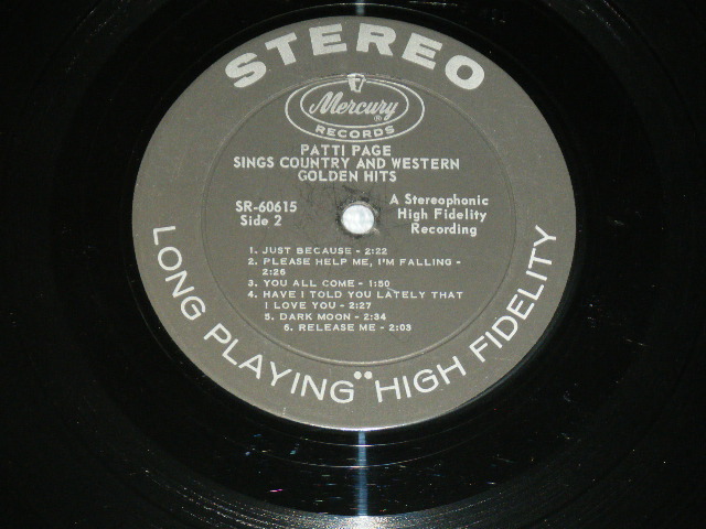画像: PATTI PAGE - SINGS COUNTRY AND WESTERN GOLDEN HITS ( Ex++/Ex- )  /1961 US ORIGINAL STEREO Used LP