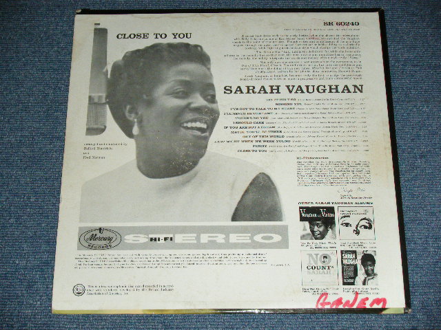 画像: SARAH VAUGHAN - CLOSE TO YOU / 1960  US ORIGINAL STEREO Used  LP