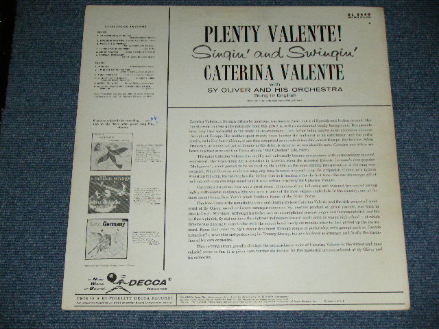 画像: CATERINA VALENTE - PLENTY VALENTE!  / 1957 US AMERICA ORIGINAL MONO Used LP