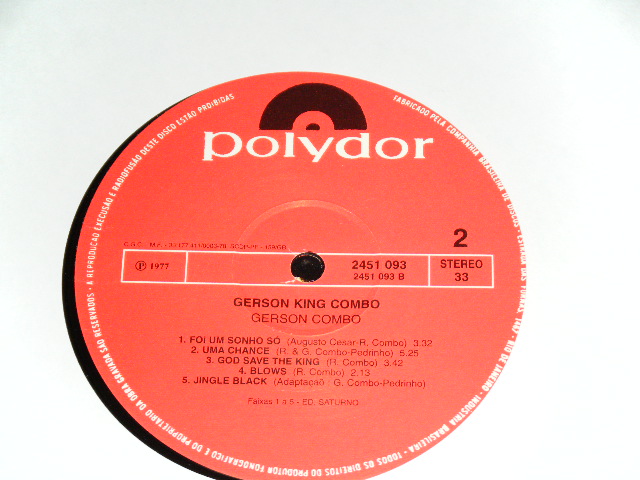 画像: GERSON COMBO -  GERSON KING COMBO / 1999 UK ENGLAND Limited REISSUE BRAND NEW LP 