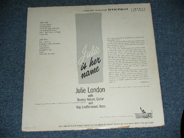 画像: JULIE LONDON - JULIE IS HER NAME ( DEBUT :2nd press NON CREDIT "STEREO" Logo on FRONT COVER Version"  VG+++/Ex++,Looks: Ex+++  ) /  1960 US STEREO ORIGINAL Used  LP 