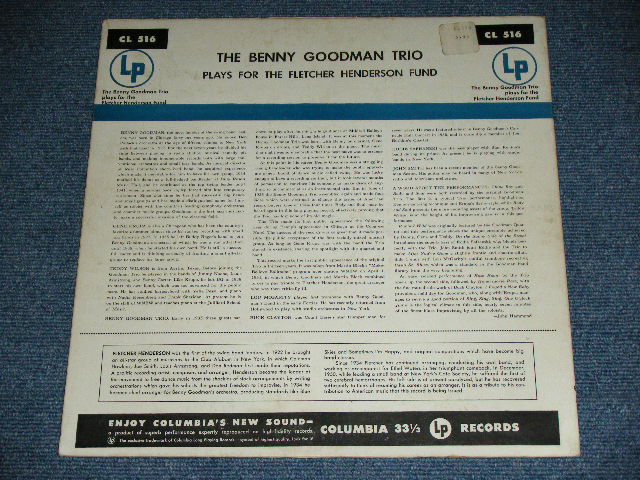 画像: The BENNY GOODMAN TRIO - PLAYS FOR THE FLETCHER HENDERSON FUND/ 1953 US ORIGINAL "MAROON Label" MONO Used LP  