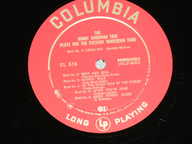 画像: The BENNY GOODMAN TRIO - PLAYS FOR THE FLETCHER HENDERSON FUND/ 1953 US ORIGINAL "MAROON Label" MONO Used LP  