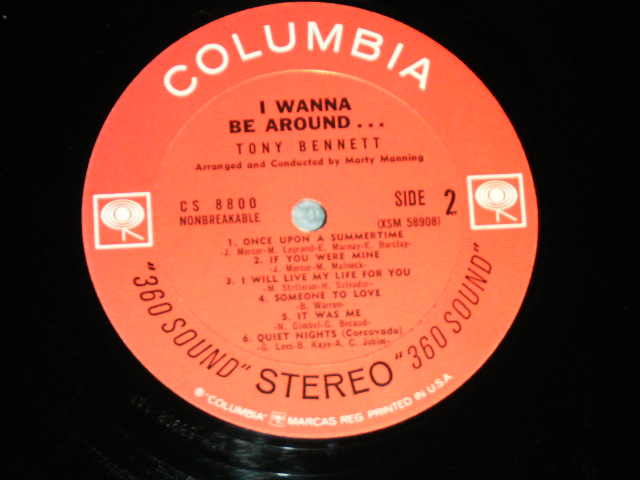 画像: TONY BENNETT トニー・ベネット - I WANNA BE AROUND ( Ex+/Ex+++ )   / 1963 US ORIGINAL "360 SOUND Label" STEREO Used LP  