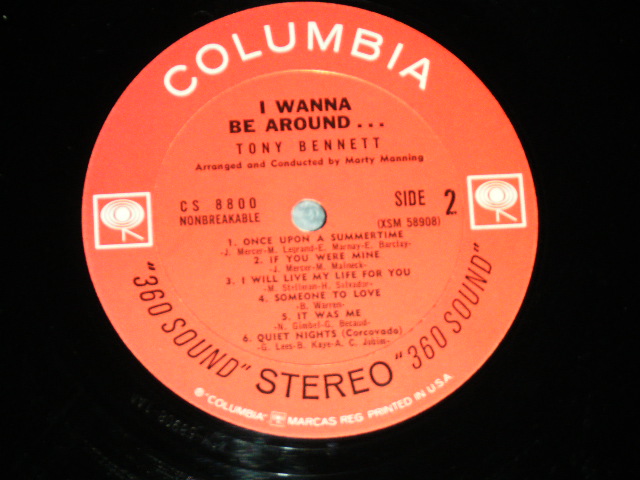 画像: TONY BENNETT トニー・ベネット - I WANNA BE AROUND ( Ex+/Ex+++ )   / 1963 US ORIGINAL "360 SOUND Label" STEREO Used LP  